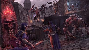 Un’immagine che raffigura una battaglia in Mordheim: City of the Damned.