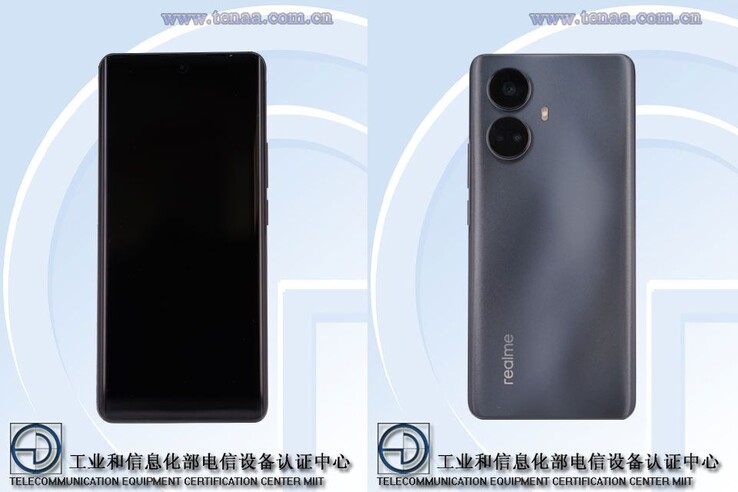 Realme registra 2 nuovi smartphone che si pensa siano il 10 5G (in alto) e il 10 Pro+ (in basso) presso il TENAA. (Fonte: TENAA via TechGoing)