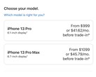Apple I prezzi di iPhone 13 Pro e iPhone 13 Pro Max sono innegabilmente alti (Immagine: Apple Store)
