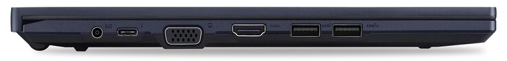Lato sinistro: Connettore di alimentazione, Thunderbolt 4, VGA, HDMI, 2x USB-A 3.2 Gen2