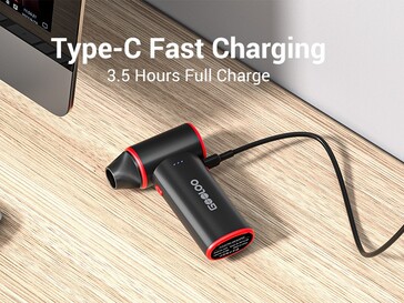 L'aspiratore elettrico senza fili Gooloo F3 è dotato di una batteria da 5.000 mAh (Fonte: Gooloo)