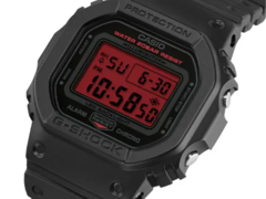 Il Casio G-Shock DW5600BBR-1 (nella foto) avrà un esclusivo display rosso ambra intenso. (Fonte: Grande Mondo G-Shock)