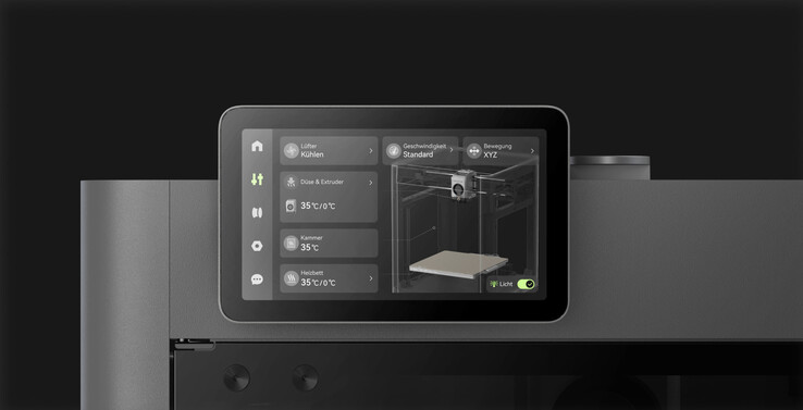 Questa stampante 3D ha un grande touchscreen (Fonte: Bambu Lab)