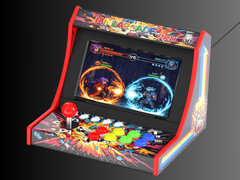 Viene mostrata la parte anteriore del cabinet arcade iMP Mini Arcade Pro Switch (Fonte immagine: iMP Gaming PR)