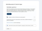 Pagina delle impostazioni di Google che mostra l’opzione «Mantieni attività» attivata