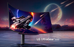 L&#039;UltraGear OLED 45GS96QB è certificato VESA DisplayHDR 400 True Black, nella foto 45GR95QE. (Fonte: LG)