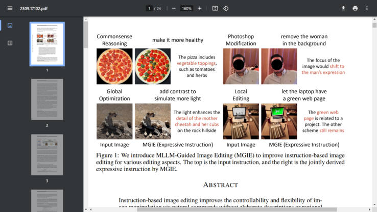 Apple sviluppa un nuovo modello di editing di immagini AI. (Fonte: arXiv)