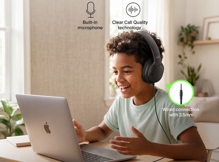 Le cuffie SoundForm Play ANC sono dotate di microfono e possono essere utilizzate con un cavo audio.