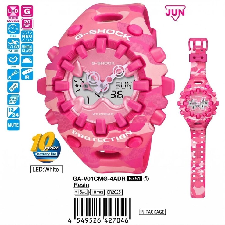L'orologio Casio G-Shock GA-V01CMG-4A