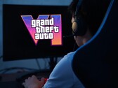 Configurazione di gioco con il logo di GTA 6 sul monitor