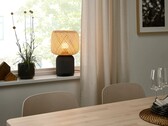 La lampada altoparlante IKEA SYMFONISK con Wi-Fi ha un nuovo paralume in bambù. (Fonte: IKEA)
