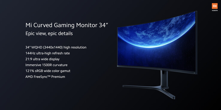 Specifiche del monitor gaming curvo Xiaomi Mi (immagine Xiaomi)