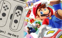 Il controller di Nintendo Switch 2, Joy-Con 2, è stato immaginato qui con un meccanismo scorrevole. (Fonte: @NintendogsBS/Nintendo - modificato)
