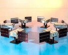 I sei satelliti SunRISE (Fonte: Space Dynamics Laboratory/Allison Bills; ritagliato)