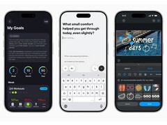 iPhone che mostra SmartGym, Stoic e VLLO con le funzioni di Apple Intelligence. (Fonte immagine: Apple Newsroom)