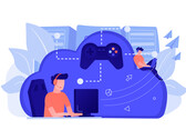 Illustrazione di gioco in cloud con più utenti collegati tramite un'infrastruttura centrale (Fonte immagine: vectorjuice via Freepik)