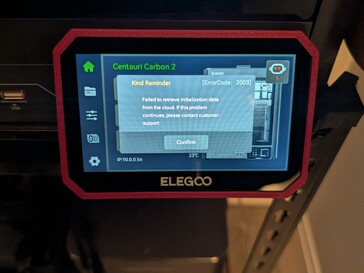 L'errore di inizializzazione si è presentato in modo casuale due volte durante il periodo di test.