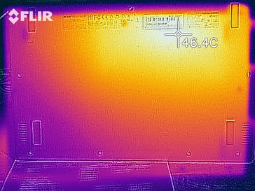 HDistribuzione del calore, lato inferiore (sotto carico)