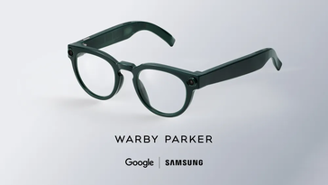 L'immagine promozionale di Google mostra la variante delle montature Warby Parker