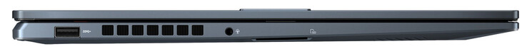 Lato sinistro USB 3.2 Gen 1 (USB-A), audio combo, lettore di schede SD