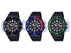Da sinistra a destra, Casio MRW230H-1E1V, MRW230H-1E2V e MRW230H-1E3V. (Fonte: Casio)