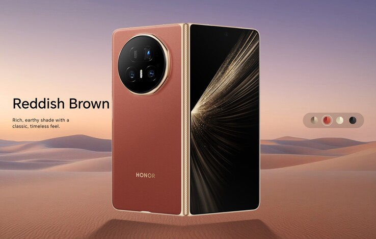 Le quattro opzioni di colore globali di Honor Magic V5 sul sito web globale Honor.