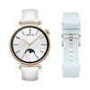 Huawei Watch GT 4 Spring Edition cinturino in pelle bianca 41 mm + cinturino in fluoroelastomero blu cristallino 2-in-1. (Fonte immagine: Huawei)