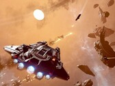 Schermata della nave da salto che mostra la battaglia spaziale