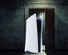 La console PS5 raffigurata in una cella di prigione