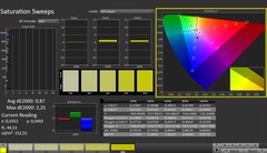 CalMAN: Saturazione del colore (calibrata)