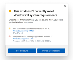 Il nuovo PC Health Check (fonte: Microsoft)