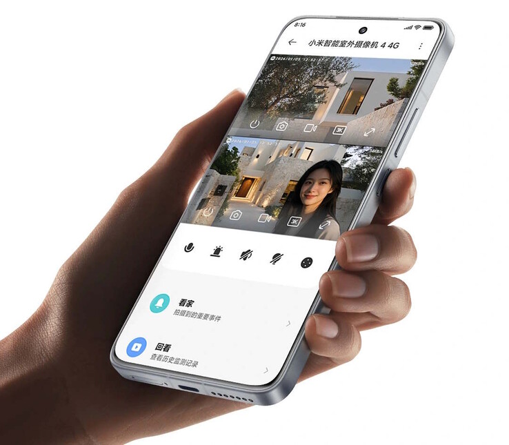 La Xiaomi Smart Outdoor Camera 4 4G Dual-Camera Edition può essere controllata tramite l'app Xiaomi. (Fonte immagine: Xiaomi)