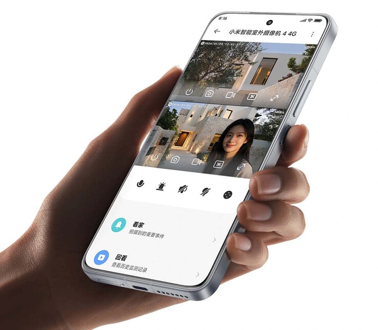 La Xiaomi Smart Outdoor Camera 4 4G Dual-Camera Edition può essere controllata tramite l'app Xiaomi. (Fonte immagine: Xiaomi)