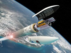 Un&#039;immagine concettuale del Telescopio Spaziale James Webb che si dispiega in orbita (ESA; ritagliata)