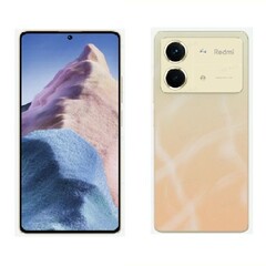 Redmi Note 13R Pro con finitura oro chiaro. (Fonte: China Telecom)