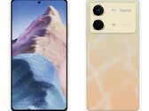 Redmi Note 13R Pro con finitura oro chiaro. (Fonte: China Telecom)