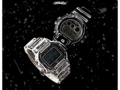 Casio e Joshua Vides danno agli orologi G-Shock un sorprendente restyling da fumetto. Nella foto: DW-5600JV-7 (a destra) e DW-6900JV-1 (a sinistra)