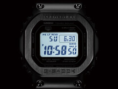 Il Casio G-Shock GMW-B5000D-1 (nella foto) è dotato di un solido fondello a vite ed è stato trattato DLC per resistere all&#039;usura. (Fonte: Casio)