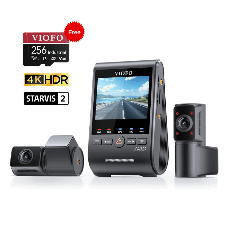 La dash cam VIOFO A329S 3CH è dotata di tracciamento GPS e supporta il controllo vocale (fonte: VIOFO)