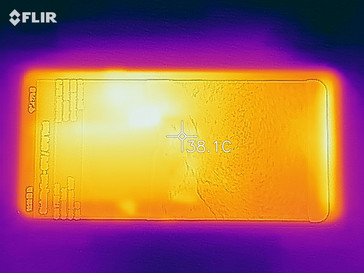 Distribuzione del calore lato frontale sotto carico