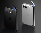 Un'immagine di rendering concettuale dell'iPhone Fold in due colori.