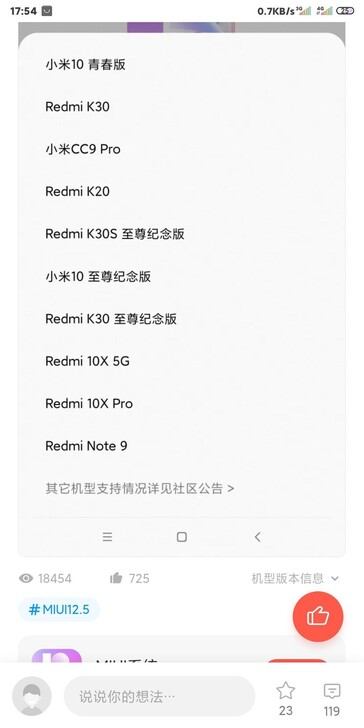 MIUI 12.5 lista dispositivi. (Fonte Immagine: AdimorahBlog/Xiaomiui)