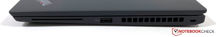 Lato destro: Lettore di SmartCard, USB-A 3.2 Gen.1 (Always-On), Kensington Nano Security Slot