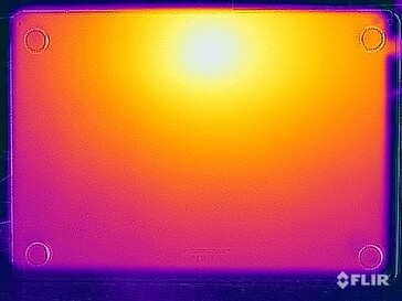 Distribuzione del calore nelle prove di stress (in basso)