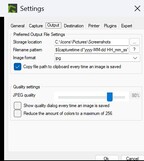Scegliere la destinazione e il formato del file