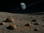 La ruggine che si forma sulla Luna è causata dalle particelle di ossigeno dell'atmosfera terrestre che raggiungono la sua superficie attraverso il cosiddetto Vento della Terra. (Fonte: OpenAI)