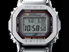 Il vociferato orologio Casio G-Shock GMW-B5000D Orange Line dovrebbe essere simile all'orologio GMW-B5000D-1C Red Line (sopra). (Fonte: Casio)