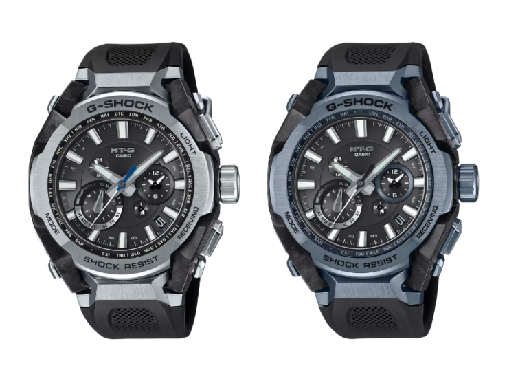 Gli orologi Casio G-Shock MTG-B4000-1A (a sinistra) e MTG-B4000B-1A2 (a destra). (Fonte: Casio)