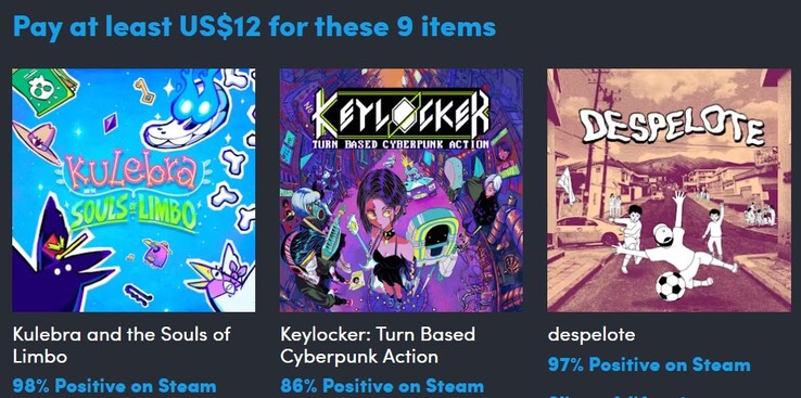 Immagine decorativa. Pagando 12 dollari si ottengono 9 articoli (Fonte: Humble Bundle)