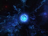Un'illustrazione d'artista che mostra una stella di neutroni.